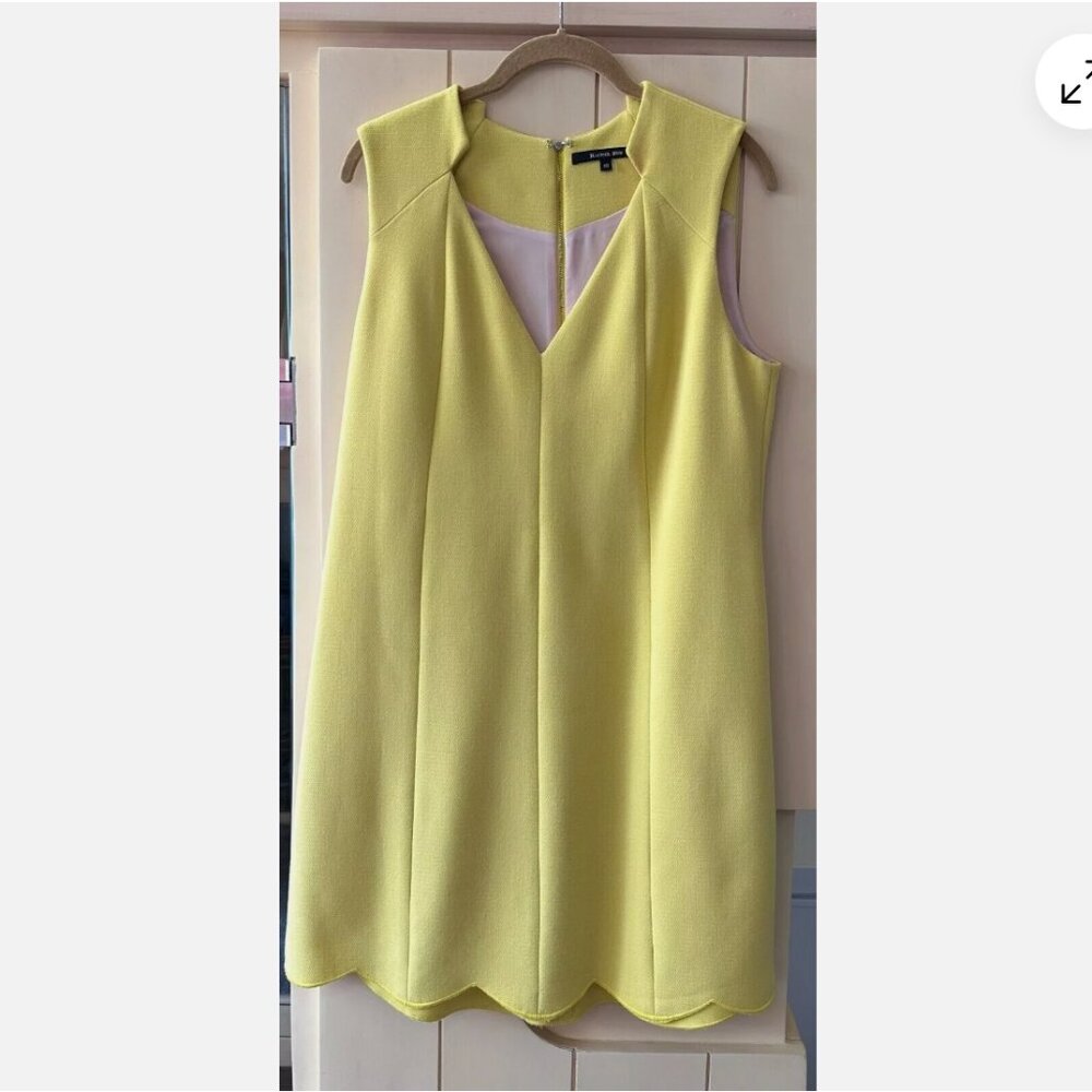 rachel roy yellow a line dress size 10 cocktail dress versatile wool dress